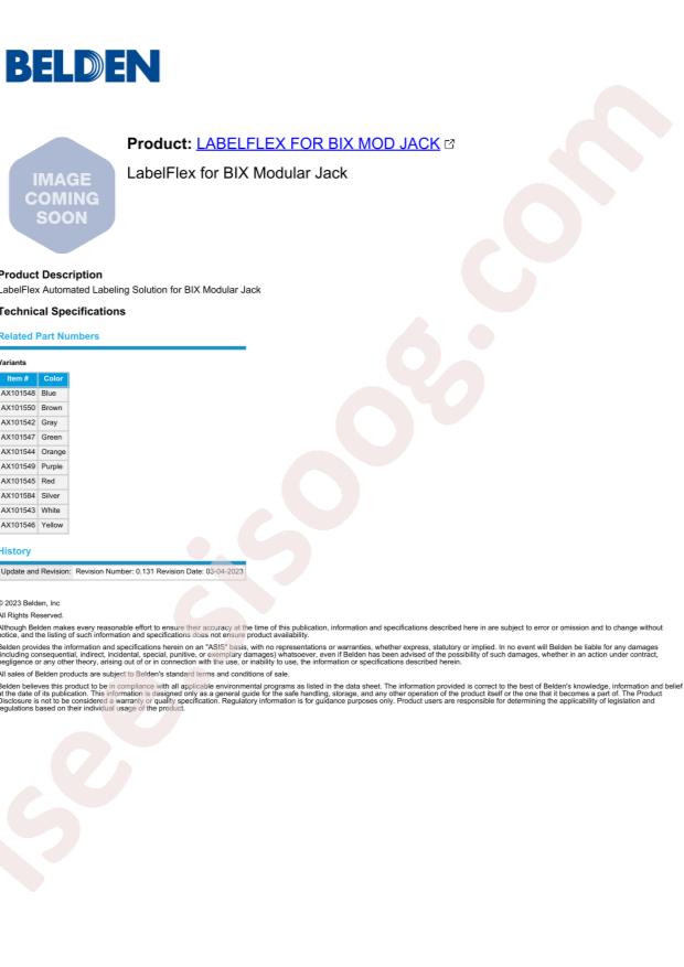 Belden AX101549