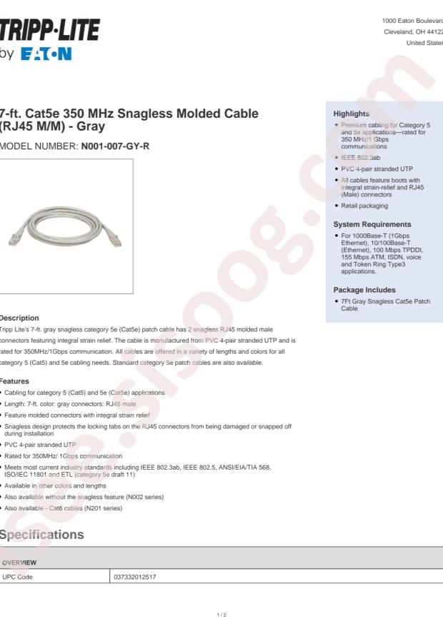 EATON N001-007-GY-R