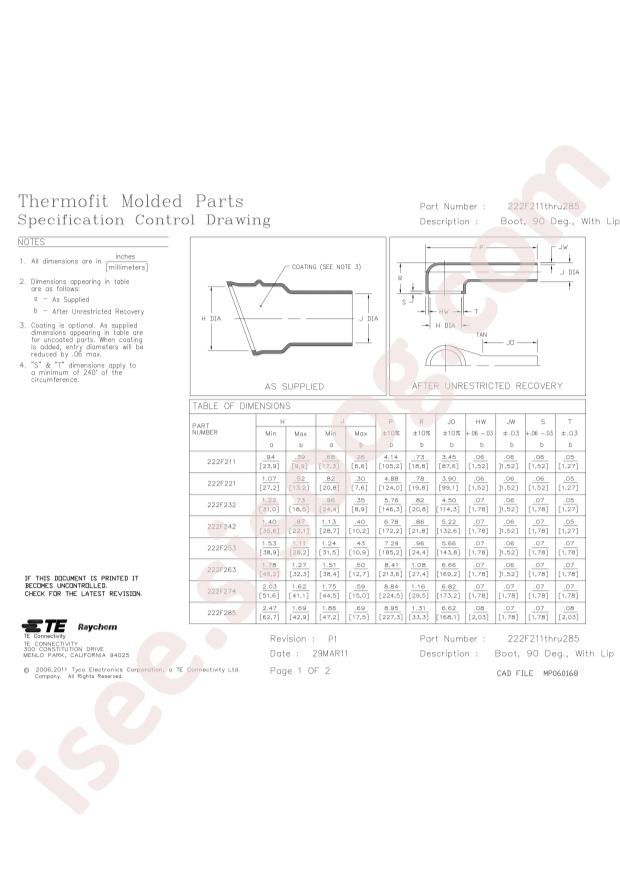 TE Connectivity 222F274-51-0