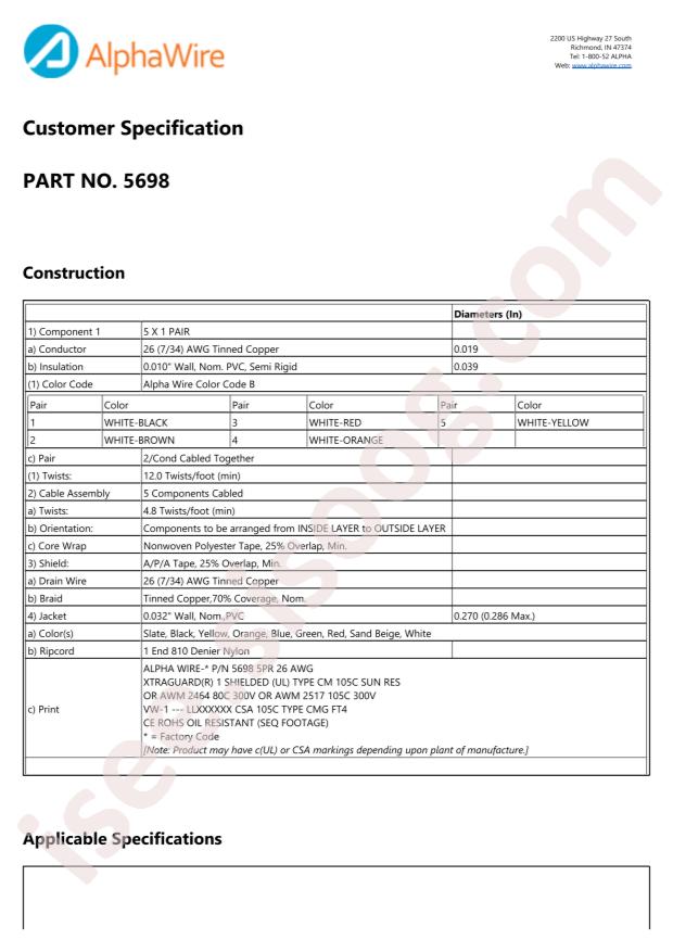 Alpha Wire 5698 SL199