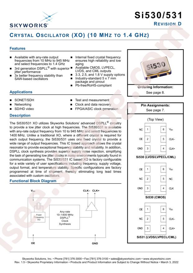SKYWORKS 530BB333M000DG