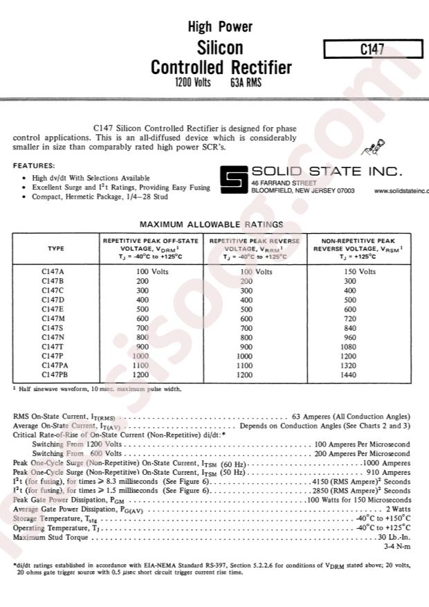 Solid State System C147Y
