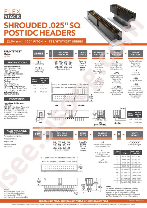Samtec HTST-113-01-S-DV