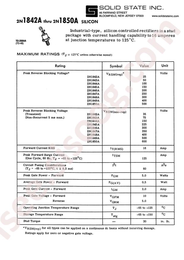 Solid State System 2N1849A