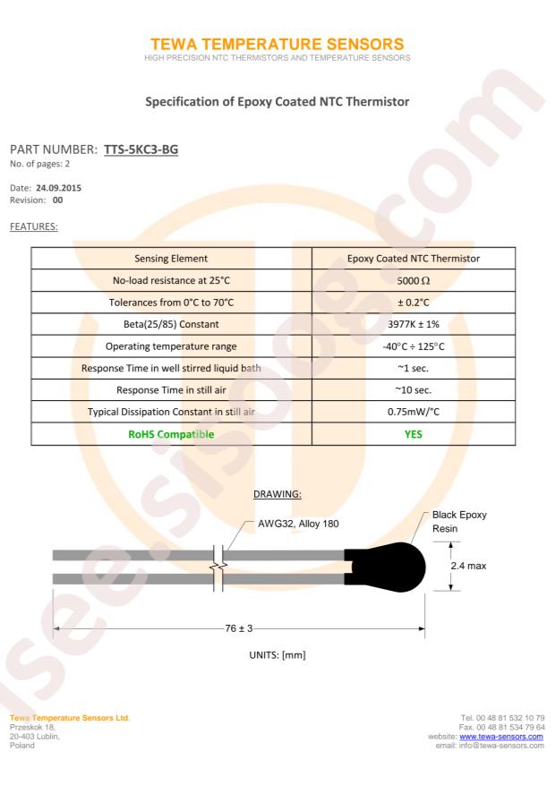 TEWA Sensors LLC TTS-5KC3-BG