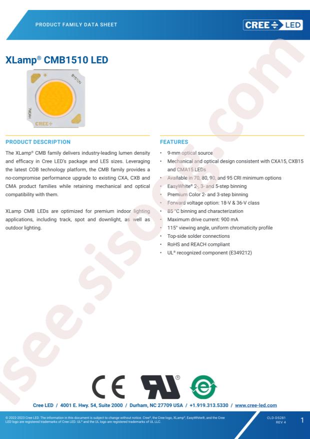 CREE LED CMB1510-0000-000N0U0A27G