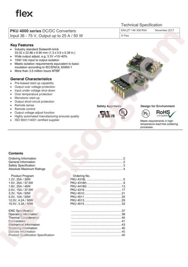 Flex Power Modules PKU4515SI