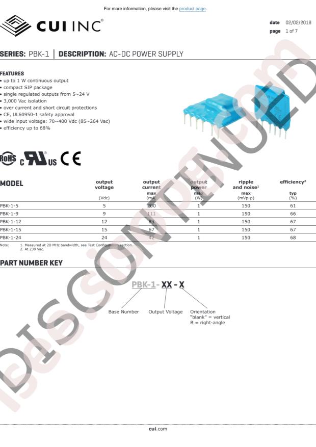 CUI PBK-1-12