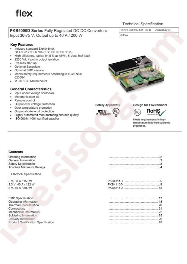 Flex Power Modules PKB4211DPI