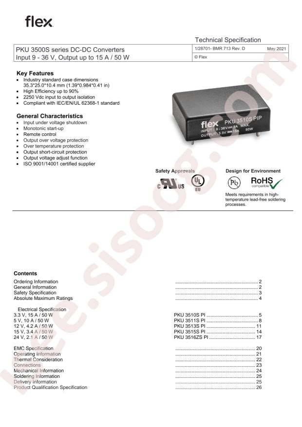 Flex Power Modules PKU3510SPI