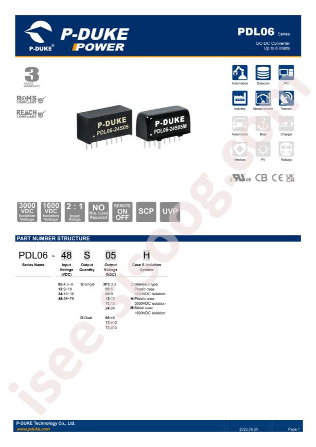 P-DUKE Technology, Inc. PDL06-48S12