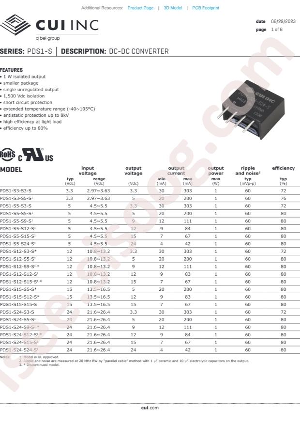 CUI PDS1-S5-S9-S