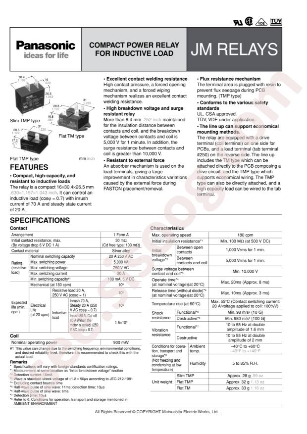 PANASONIC JM1AN-TMP-DC9V-F