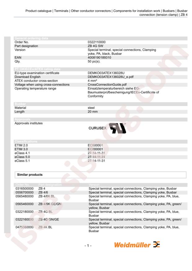 WEIDMULLER 0322110000