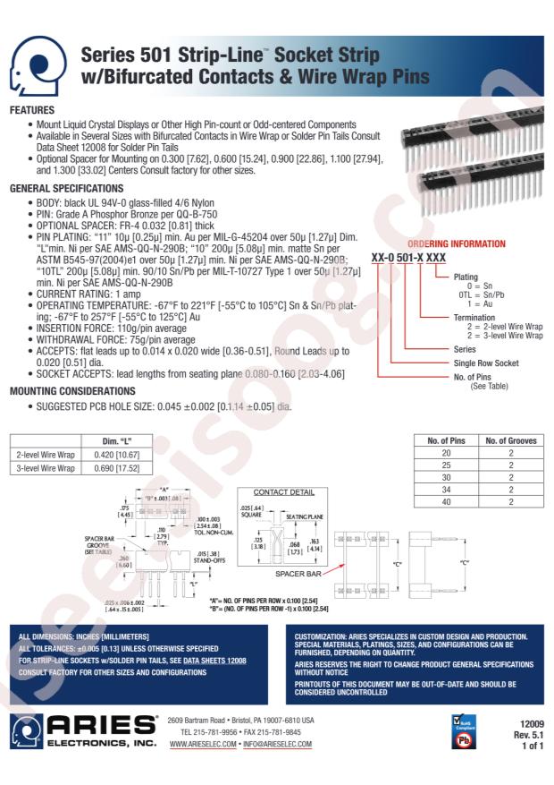 Aries Electronics, Inc. 28-0501-31