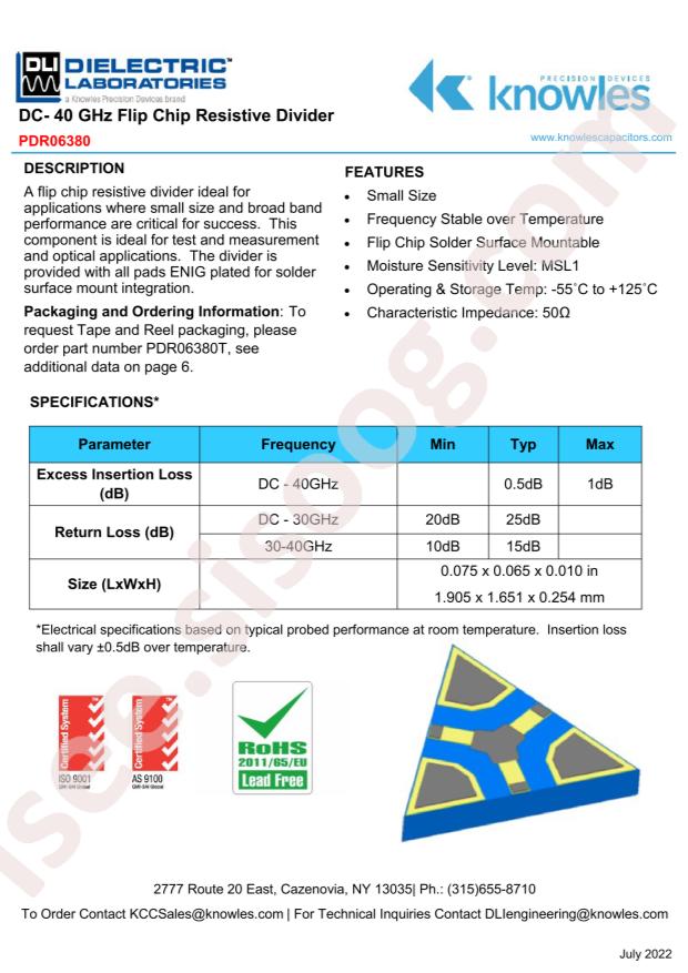 Knowles PDR06380