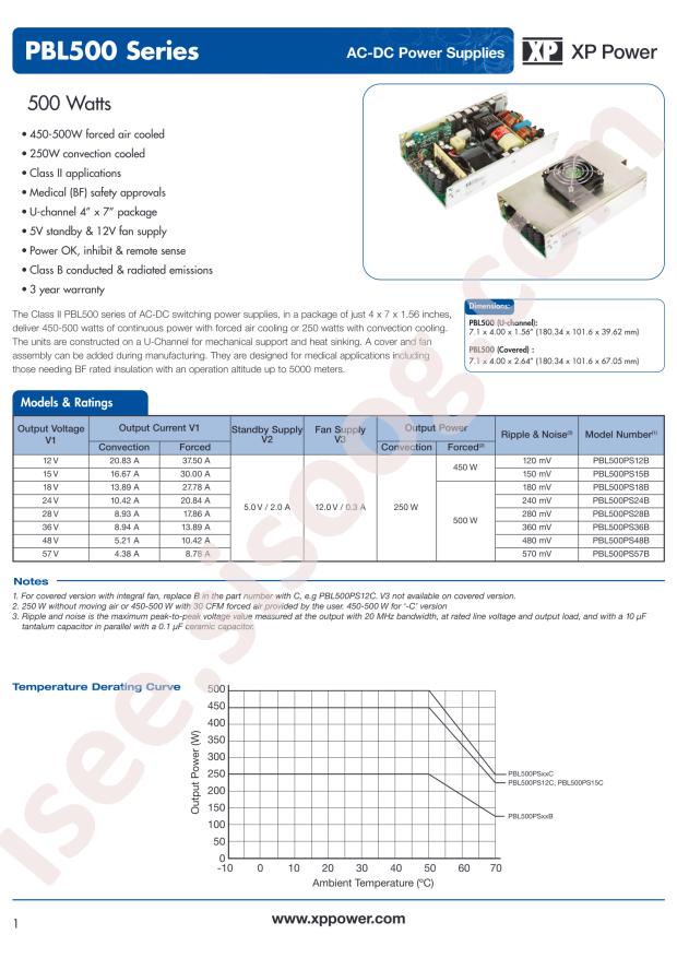 XP Power PBL500PS24C