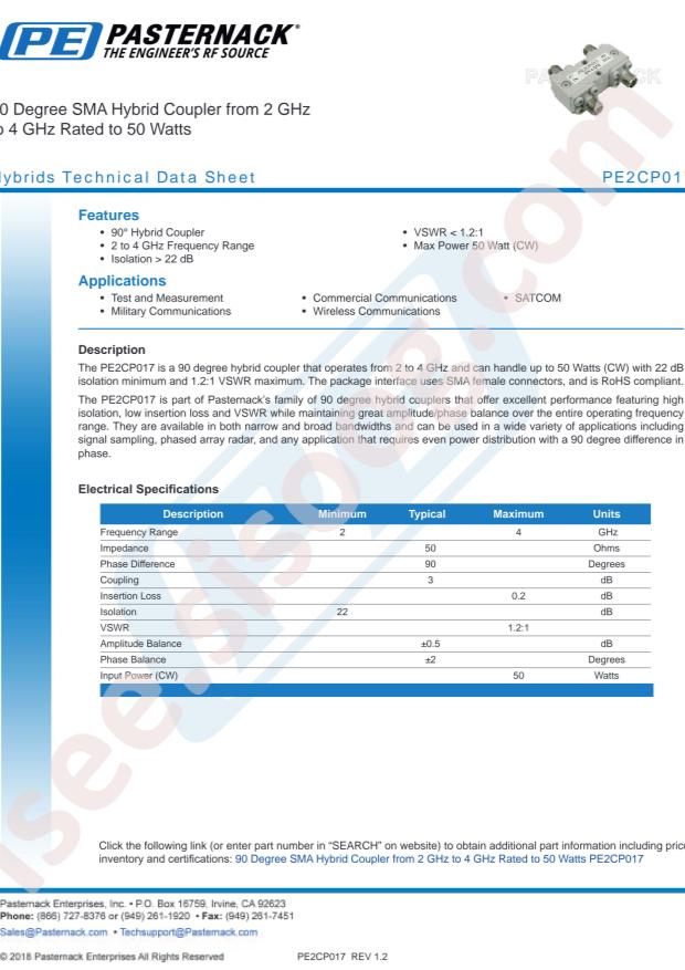 PASTERNACK PE2CP017