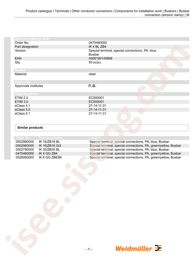 WEIDMULLER 0475480000