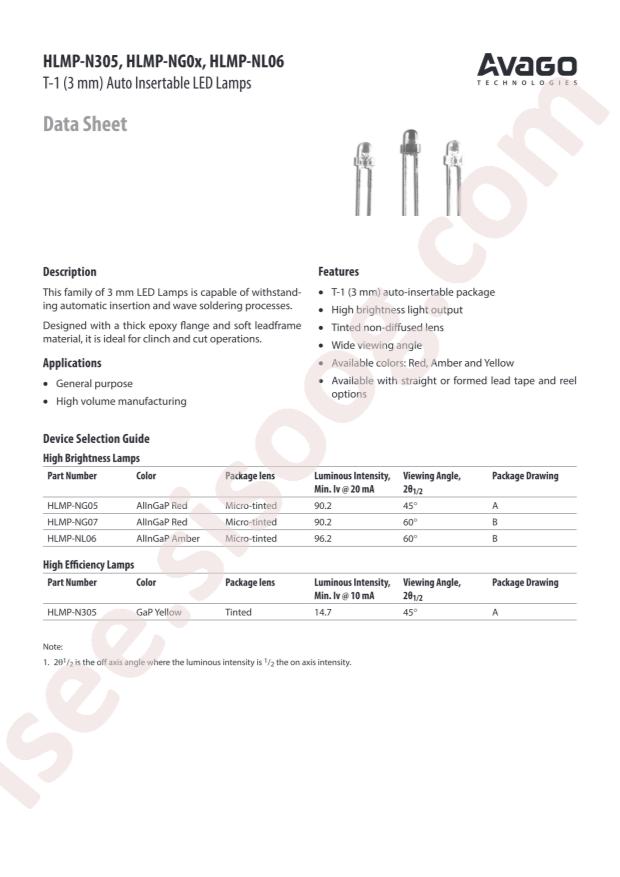 Broadcom HLMP-N405#002