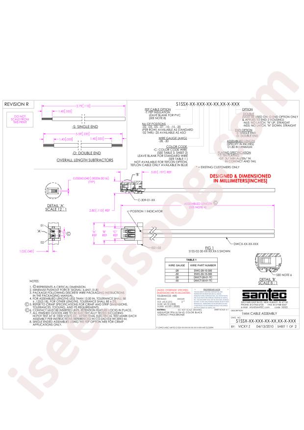 Samtec S1SS-06-28-GF-12.00-S