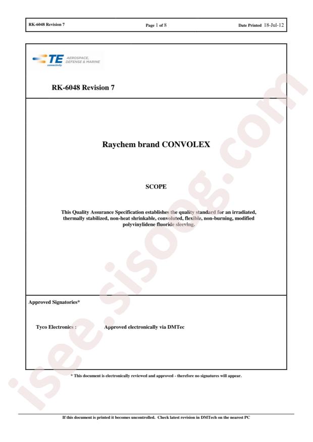 TE Connectivity CONVOLEX-7/16-0SPCS5807