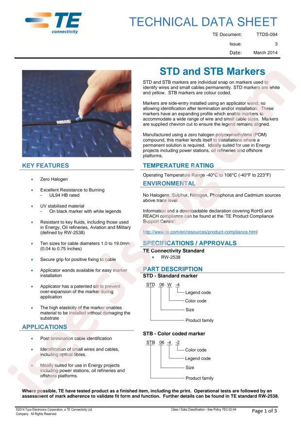 TE Connectivity STD06Y-K