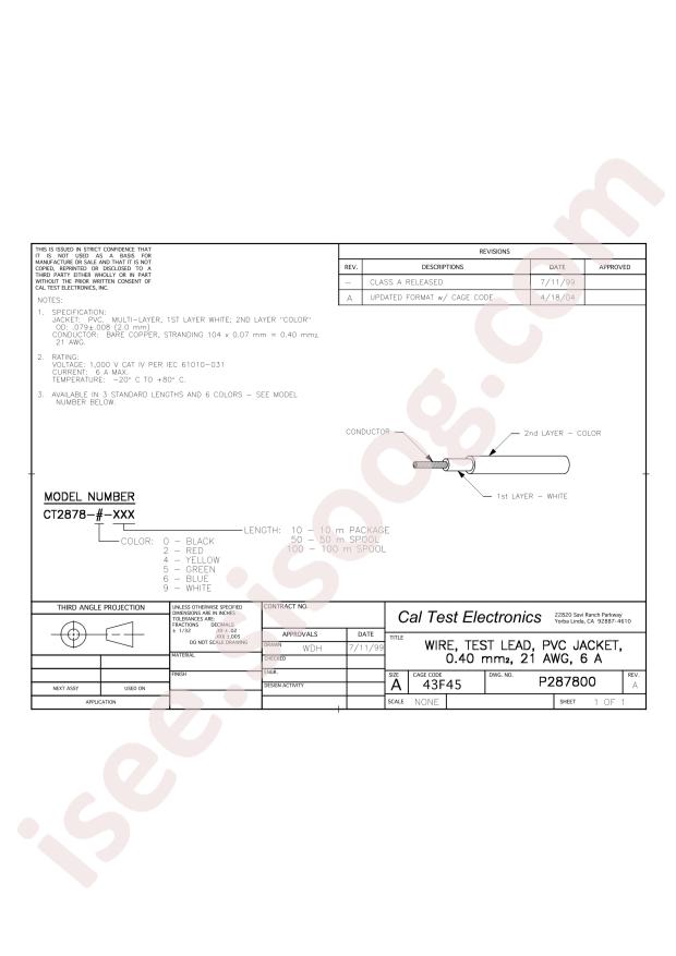 Cal Test CT2878-9-10