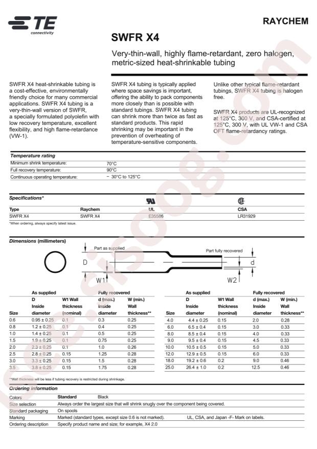TE Connectivity X4-2.5-0-SP-SM