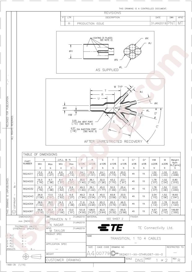 TE Connectivity 562A032-12-0