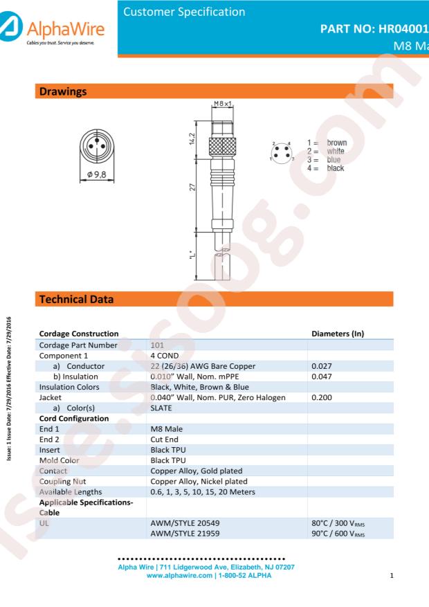 Alpha Wire HR0400101 SL357