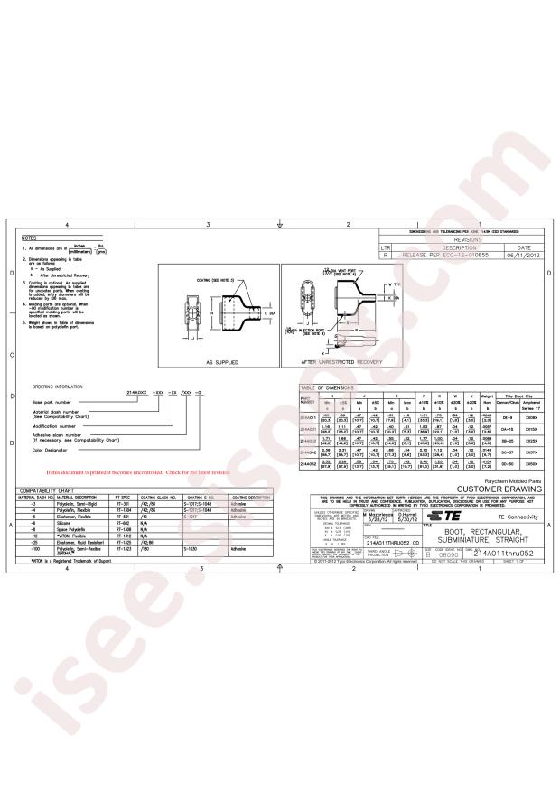 TE Connectivity 214A052-25-0