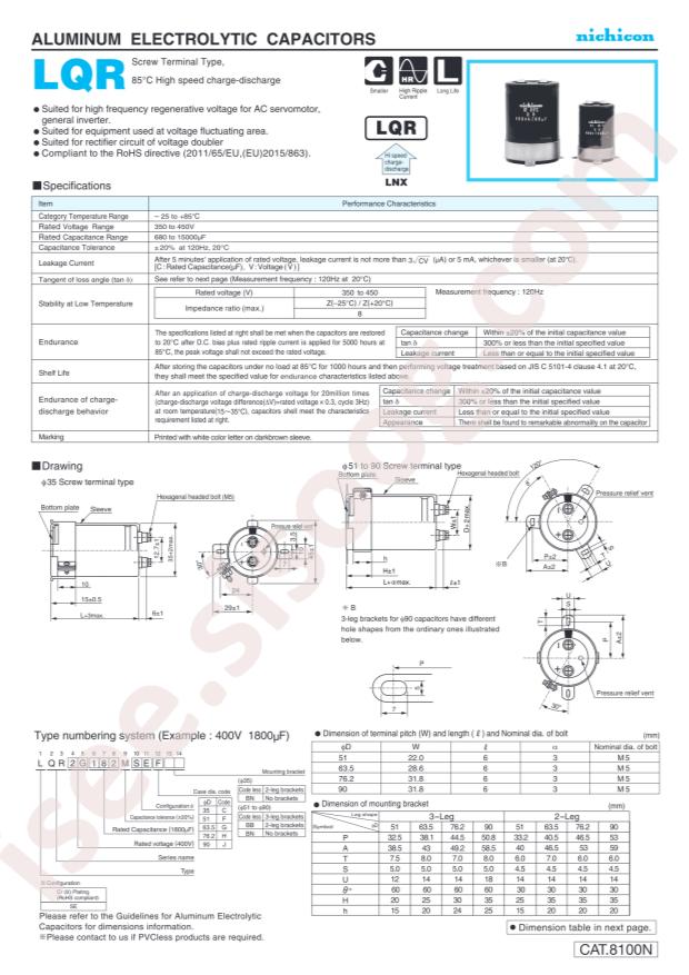 Nichicon LQR2W332MSEHBB