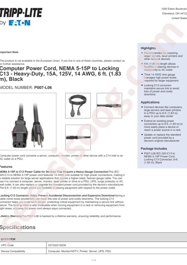 EATON P007-L06