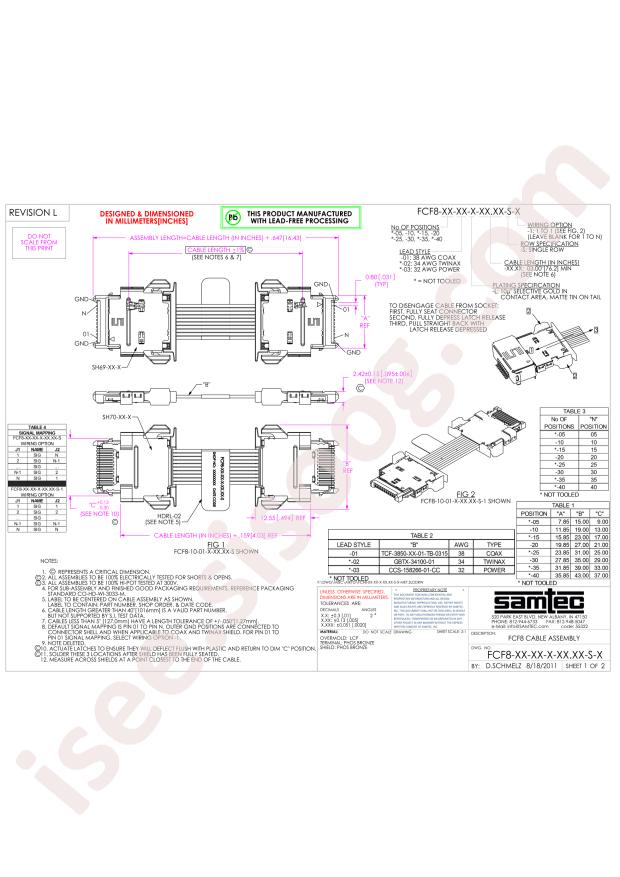 Samtec FCF8-10-01-L-09.80-S-1