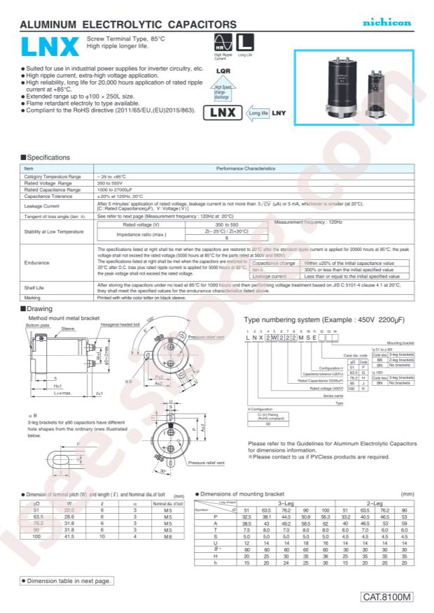 Nichicon LNX2H562MSEJBB