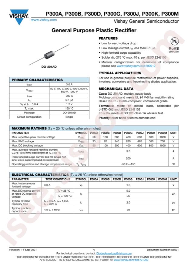 VISHAY P300D-E3/54