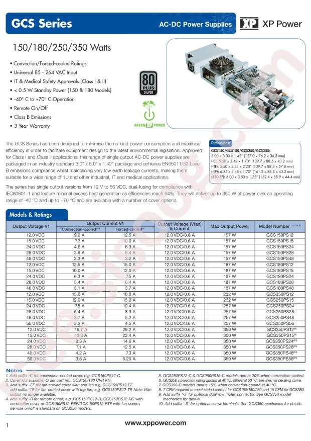 XP Power GCS180PS12