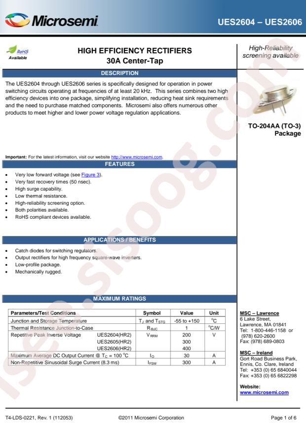 MICROCHIP UES2604