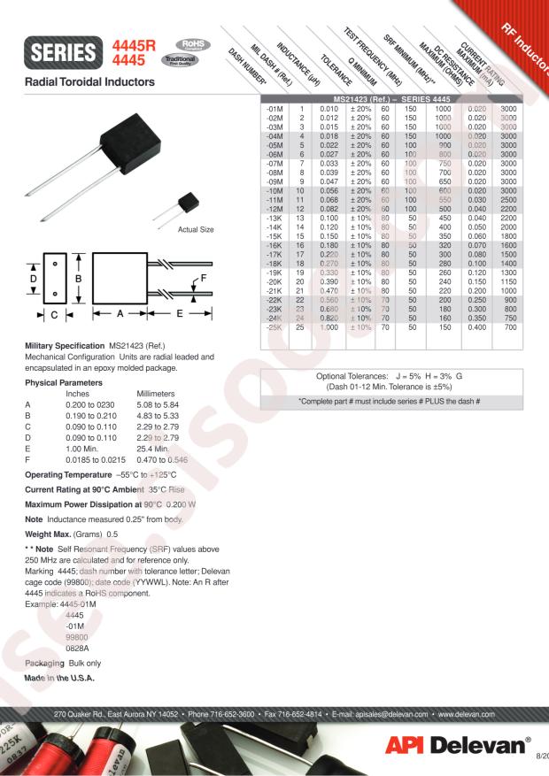 API Delevan 4445-02M