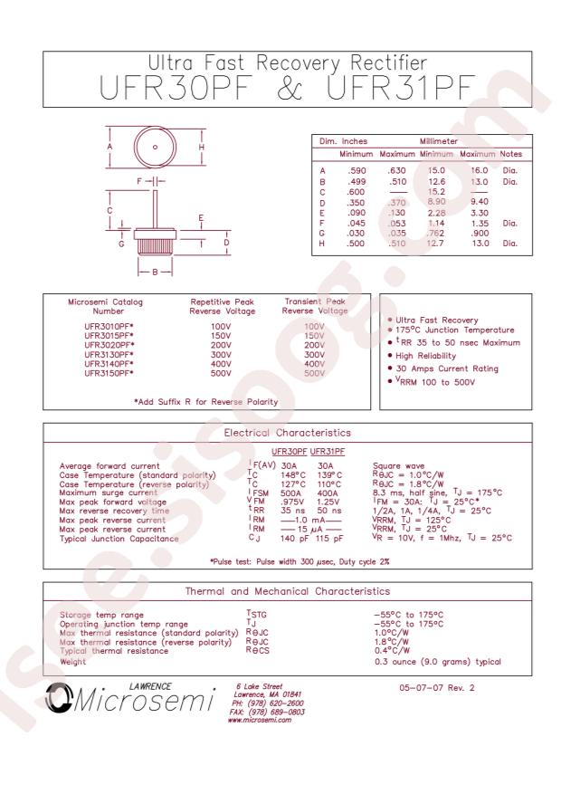 MICROCHIP UFR3015PF