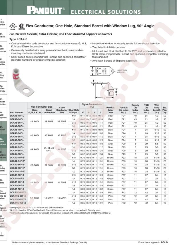 Panduit LCAX1/0-14F-X