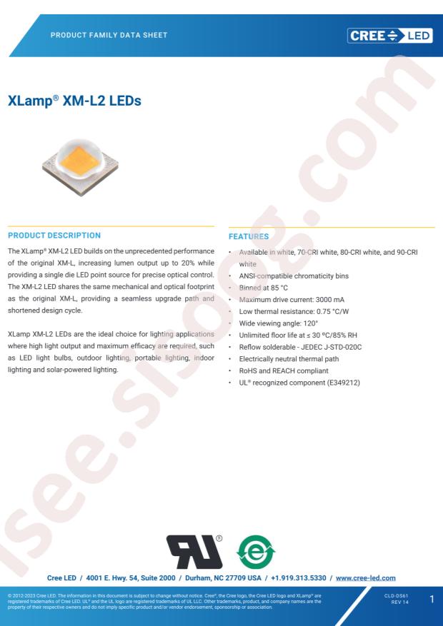 CREE LED XMLBWT-00-0000-000HT40F6