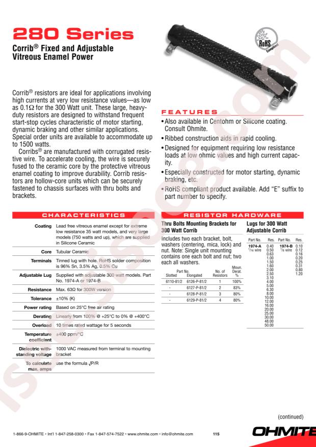 Ohmite E750KR55E-6114S