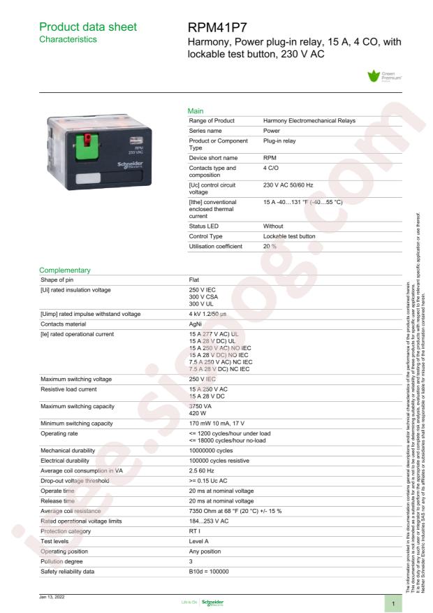 Schneider RPM41P7