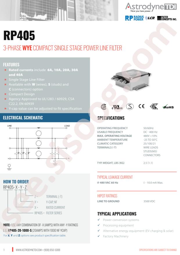Astrodyne TDI RP405-30-100-C
