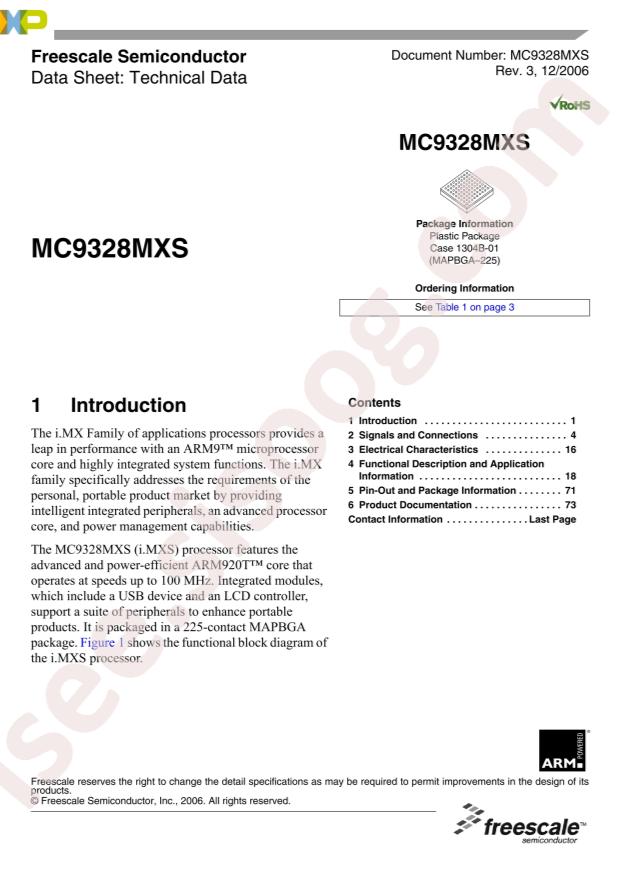 NXP MC9328MXSVP10