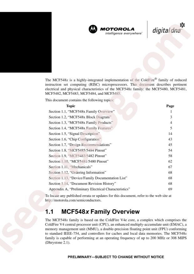 NXP MCF5482CZP166-FR