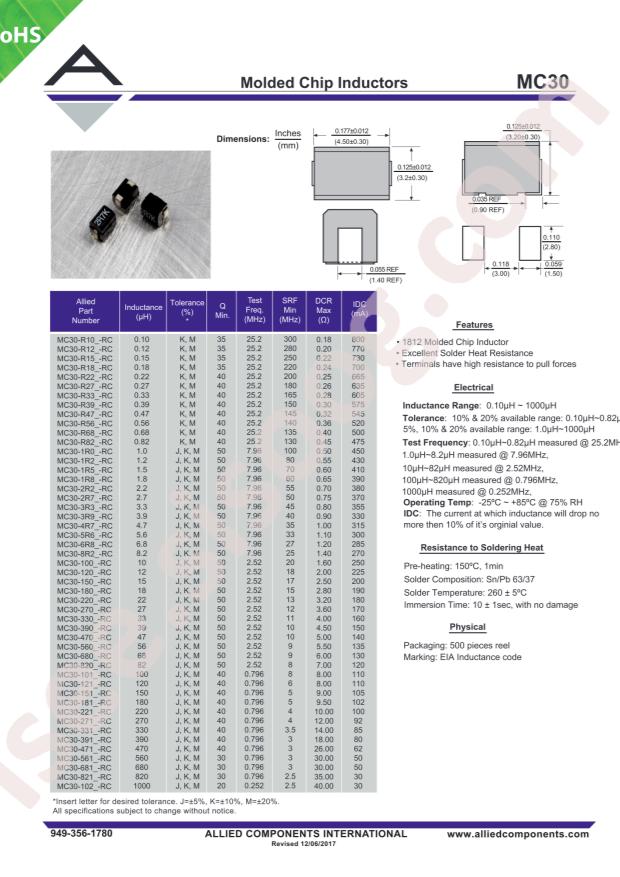 Allied Components International MC30-331J-RC