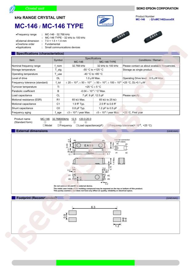 EPSON MC-146 32.7680KA-W: ROHS